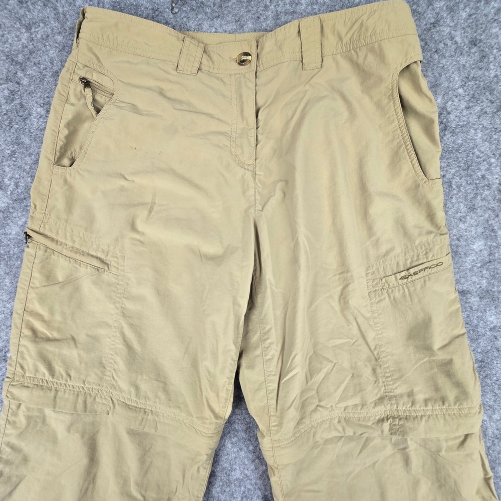 ExOfficio Convertible Hiking Pants Womens 12 Khaki Regular Fit Insect Shield
